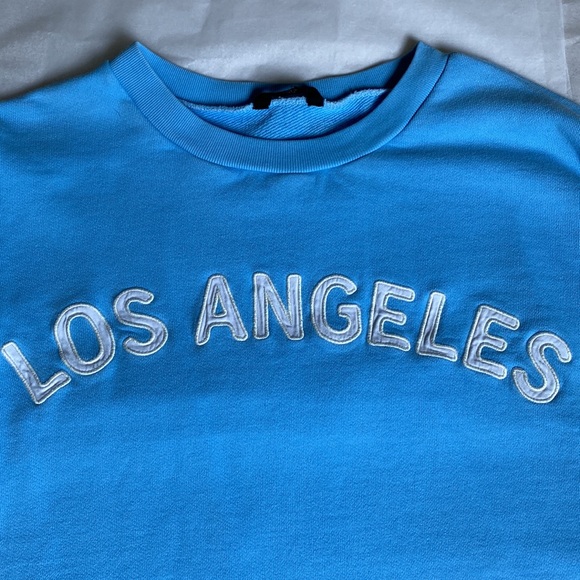 J. Crew Small Blue Los Angeles Crewneck Sweatshirt - Picture 2 of 3